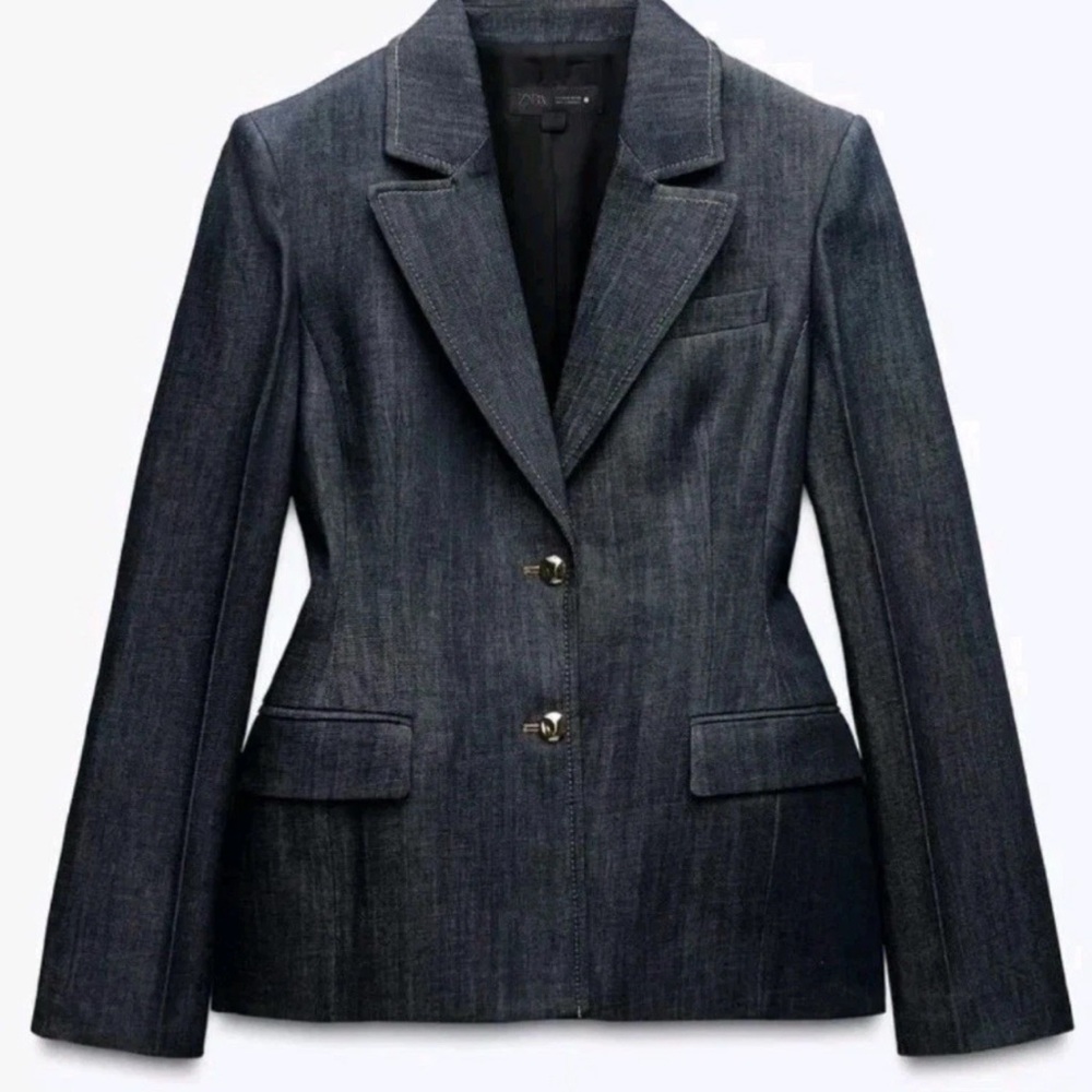 ZARA ZW COLLECTION DENIM BLAZER |Collection 2342-223